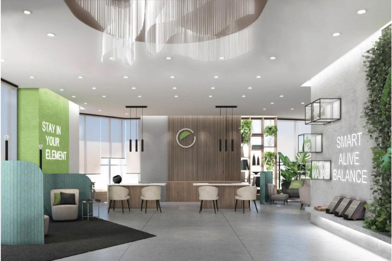 Element By Westin West Bay Doha Hotel Buitenkant foto The lobby of the building