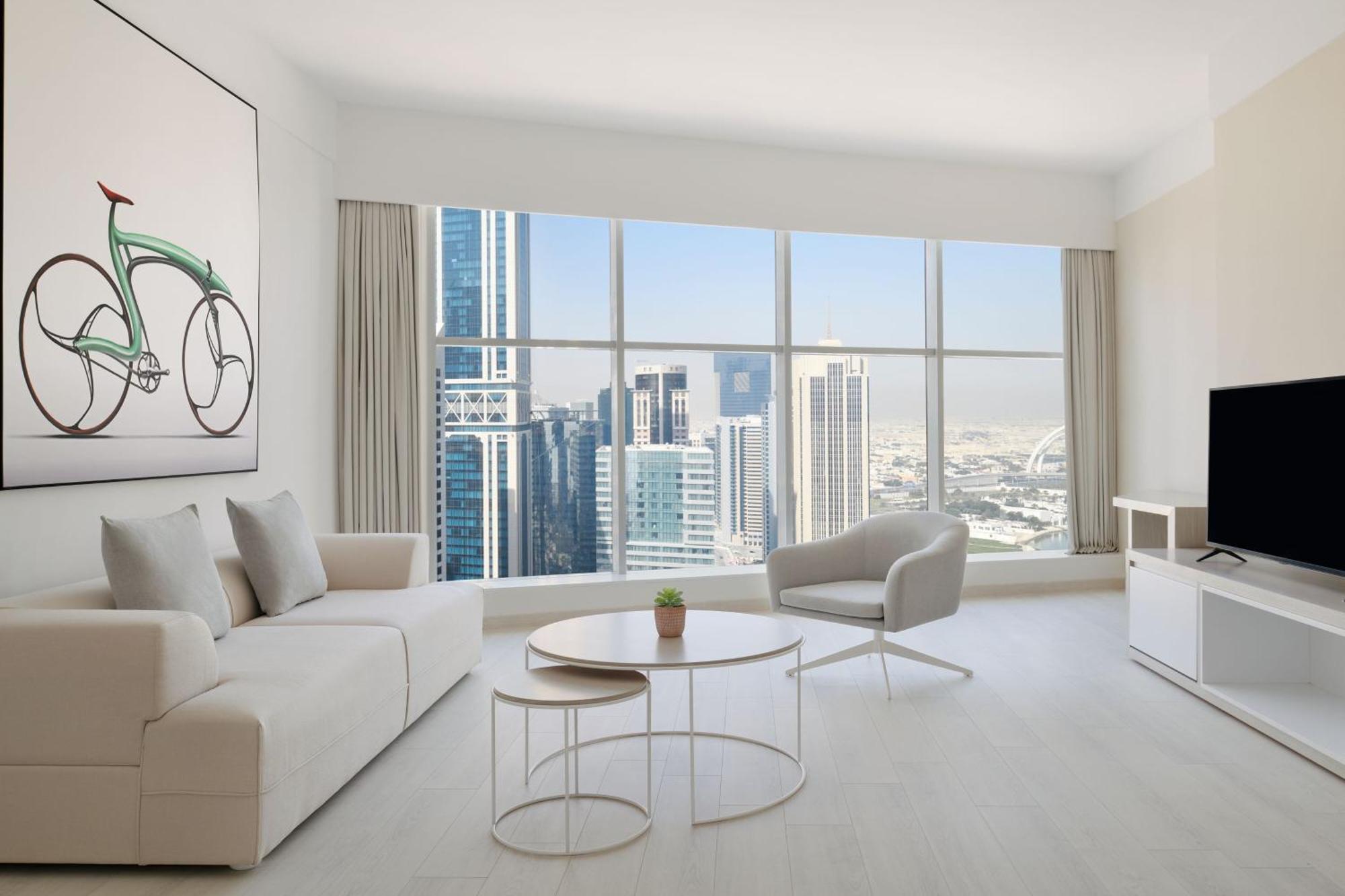 Element By Westin West Bay Doha Hotel Buitenkant foto Living room
